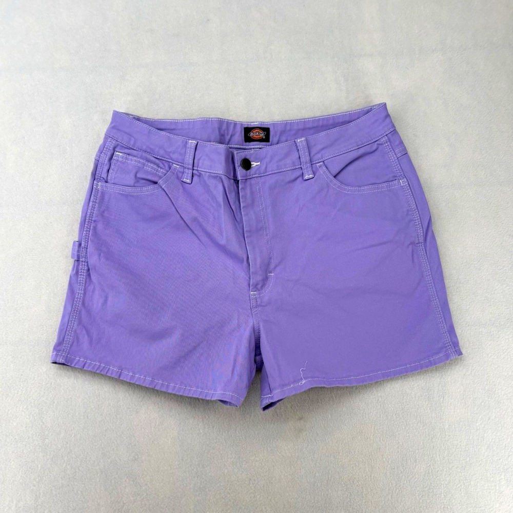 Dickies Purple Twill Chino Shorts 32" Waist 3" Inseam Stretch Women's Size 32